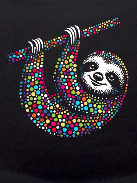 Spotty Rainbow Dotted Sloth Mosaic
