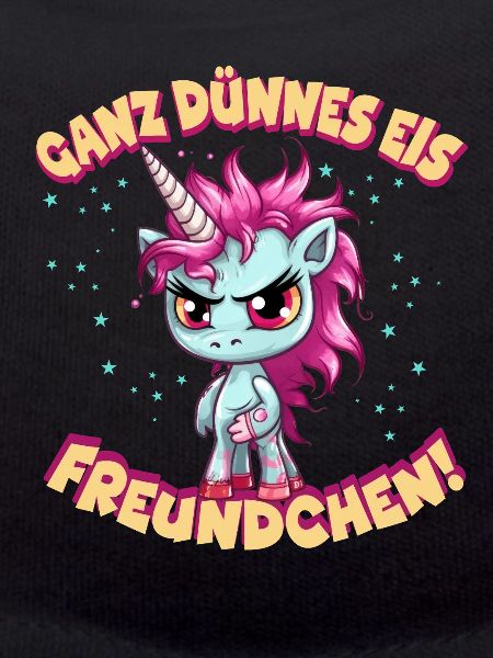 Wütendes Einhorn mit pinker Mähne