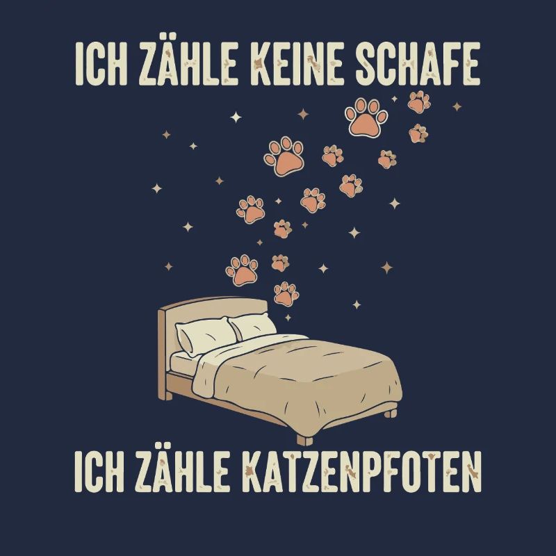 Ich zähle Katzenpfoten Bettdekor