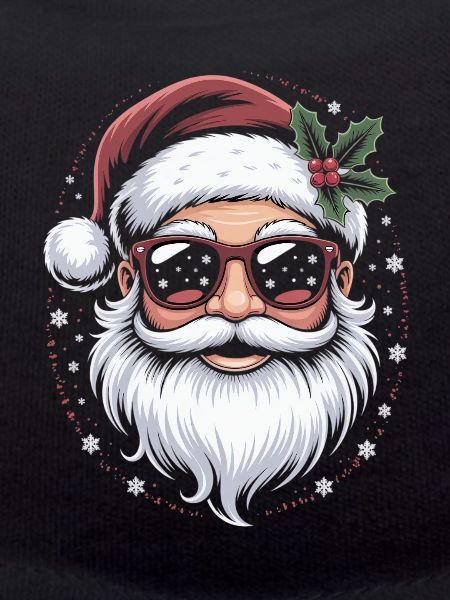 Hipster Santa mit Sonnenbrille