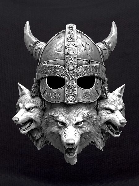 Wikinger Helm Wolf