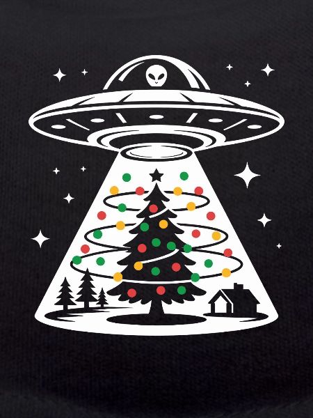 UFO Christmas Tree Light Beam