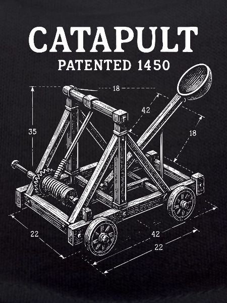 Conception de plan mécanique de catapulte