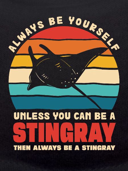 Stingray in Retro Sunset
