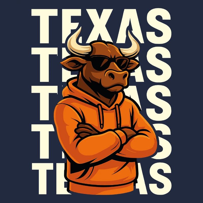 Cooler Stier Texas Stil