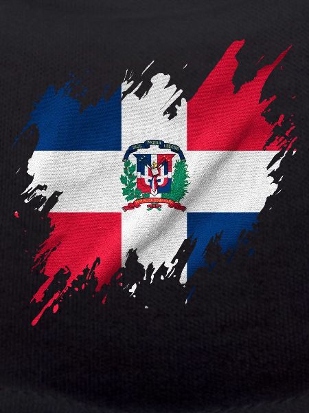 Dominican flag, torn style