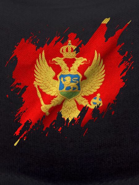 Drapeau du Monténégro, style déchiré