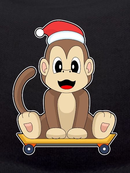 Monkey Christmas Skateboard