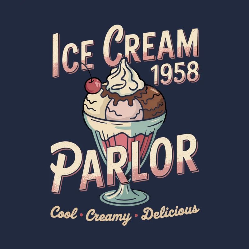 Vintage Eiscreme Werbung