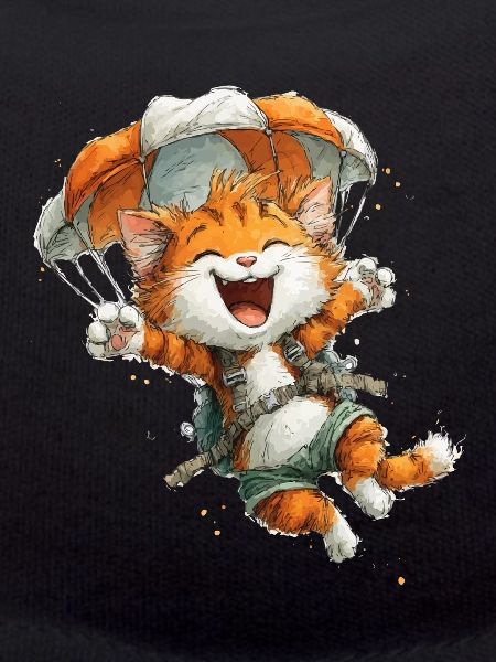 Paraglider Katze Luftabenteuer
