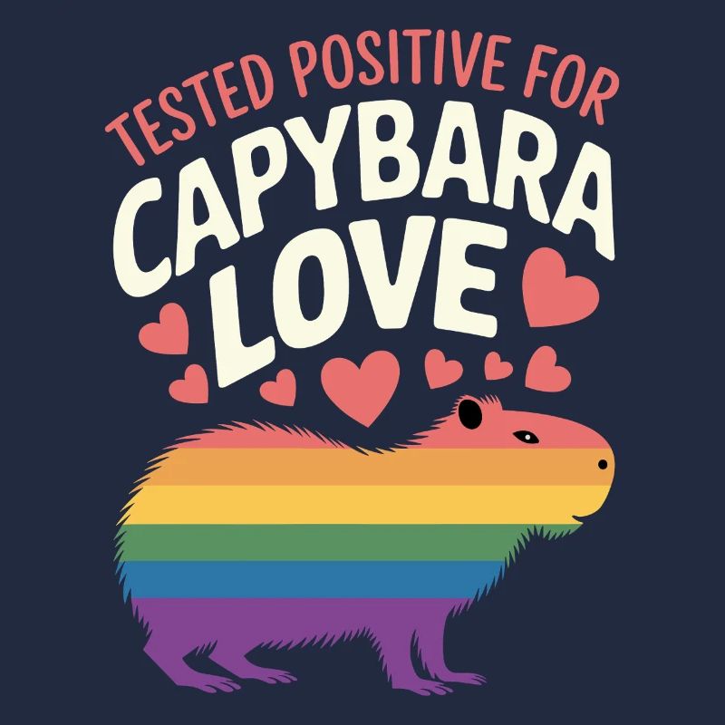 Capybara Regenbogen Liebe Design