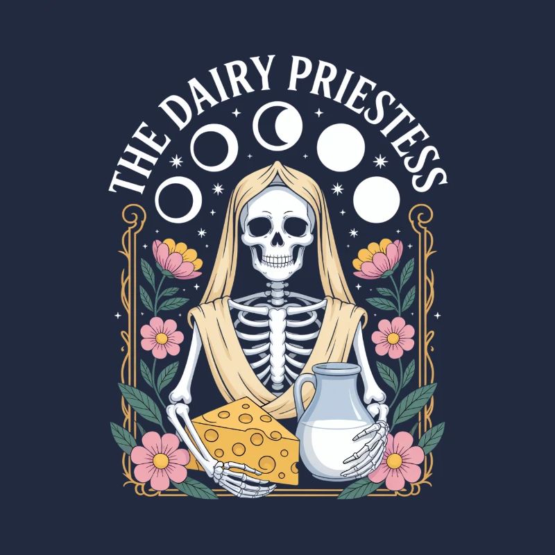 The Dairy Priestess Skeleton Cheese Milk Moon Phases