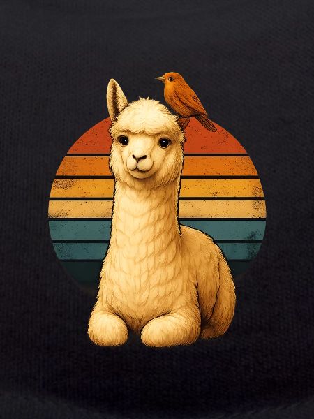 Alpaka Vogel Retro Tierfreunde