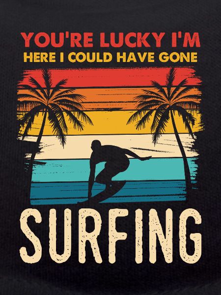 Surfing at sunset