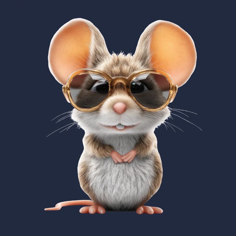 Maus mit Brille