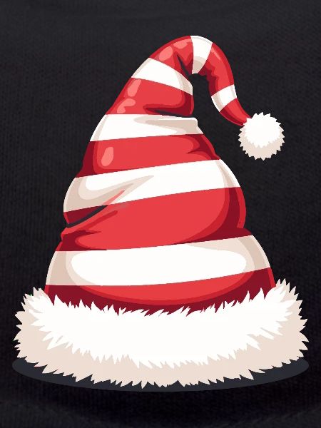 Candy Stripe Santa Hat