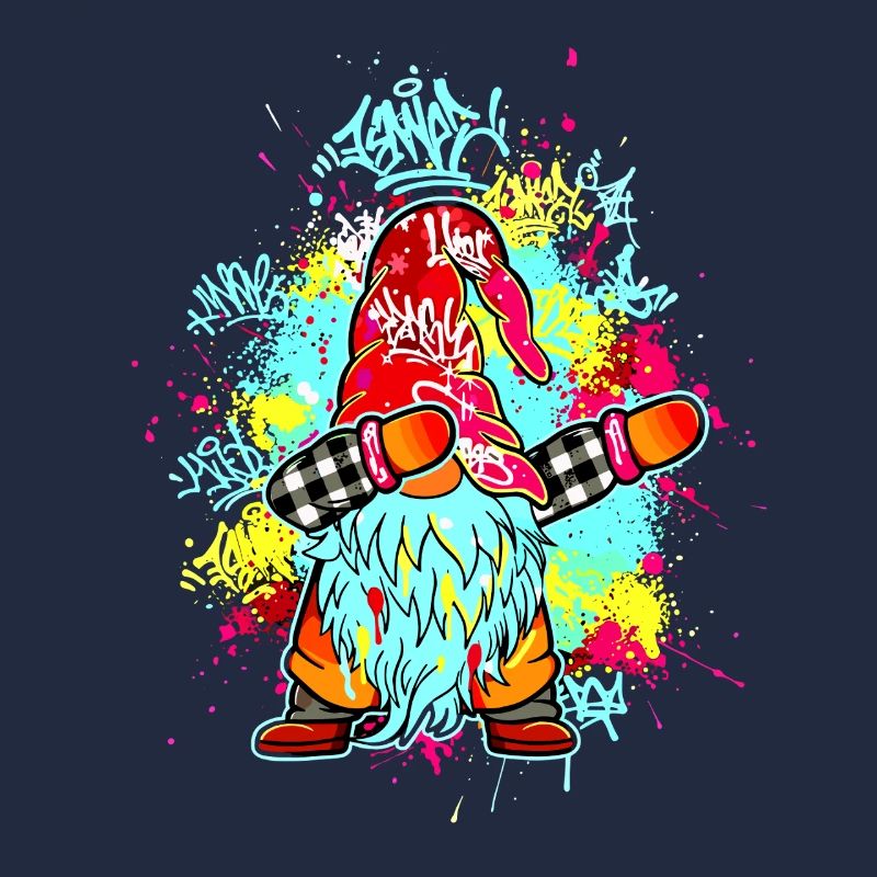 DABBING GNOME Graffiti Tendance de Noël Drôle