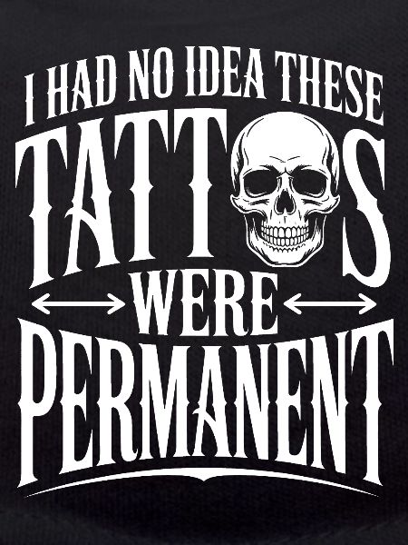 Tattoo-Permanenz-Schädel-T-Shirt