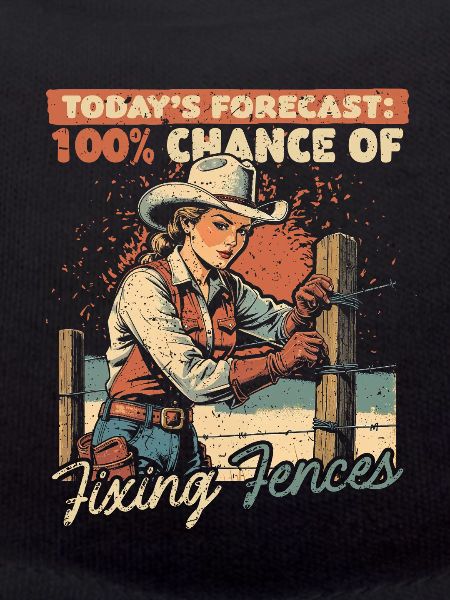 Ehefrau eines Bauern Mutter Fixing Fences