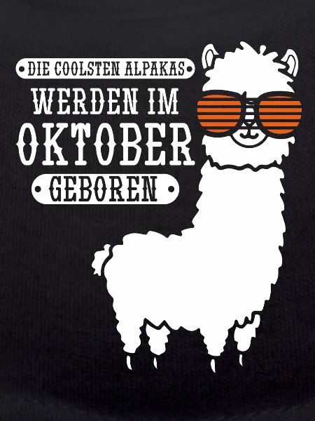 October Birthday Alpaca Saying Funny