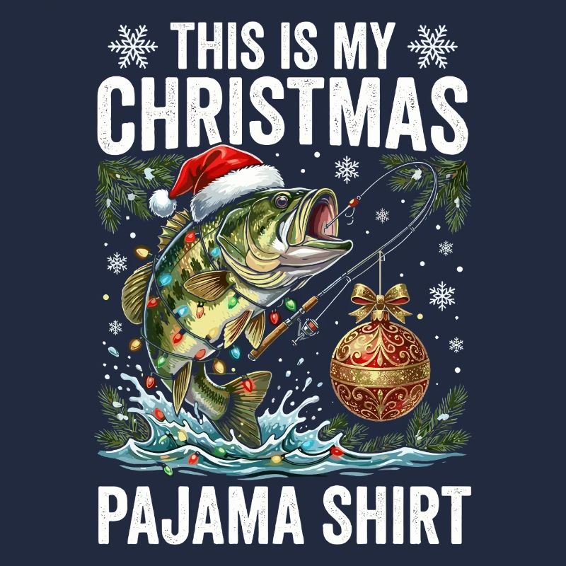 Chemise de pyjama poisson de Noël
