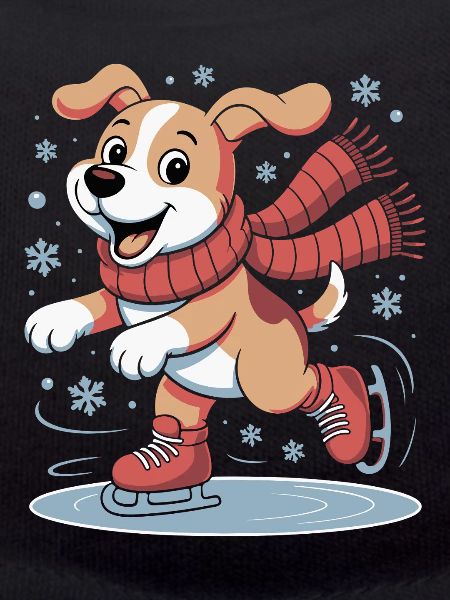 Winter Dog Skate Fun