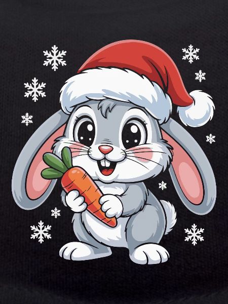Winter bunny with carrot