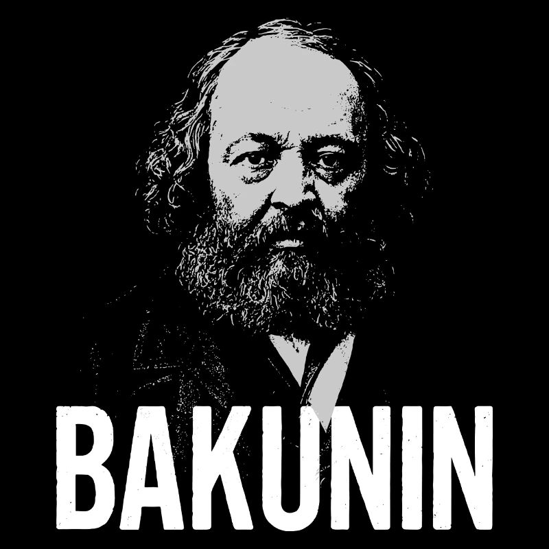Bakunin-Porträt fette Typografie
