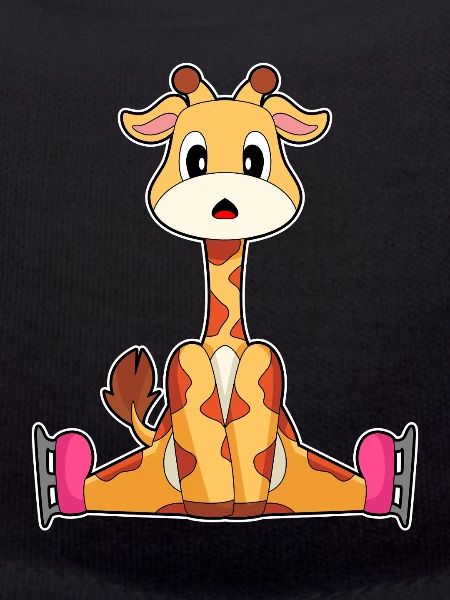 Giraffe Eislaufen Schlittschuhe Wintersport