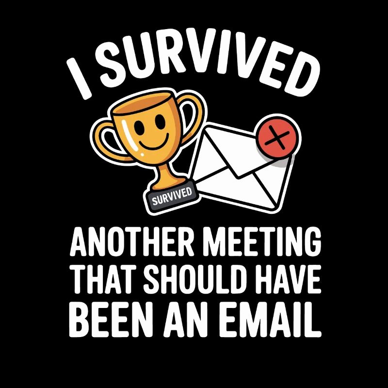I Survived Another Meeting Email Home Office Office
