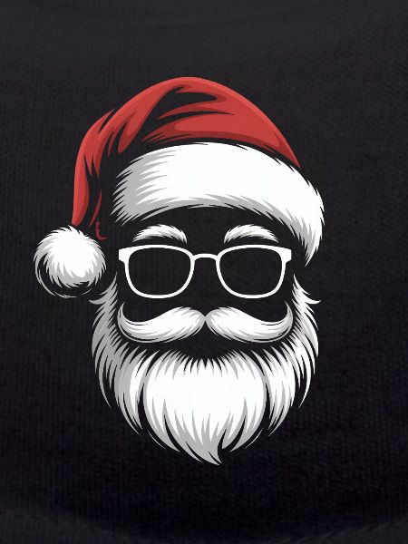 Santa with glasses and beard