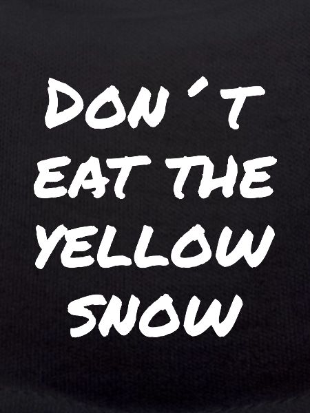 Yellow Snow Ski Warning