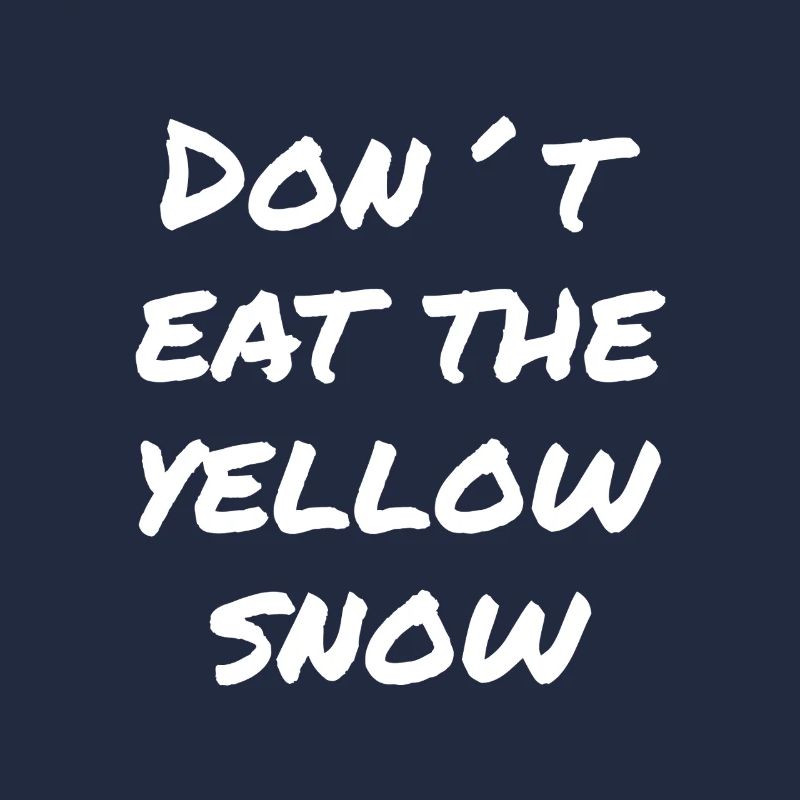 Yellow Snow Ski Warning