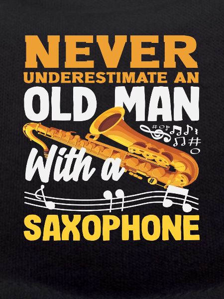 Alter Mann Großvater Saxophon Saxophonist
