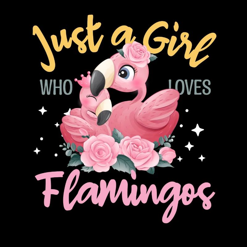 Nur ein Mädchen liebt Flamingos