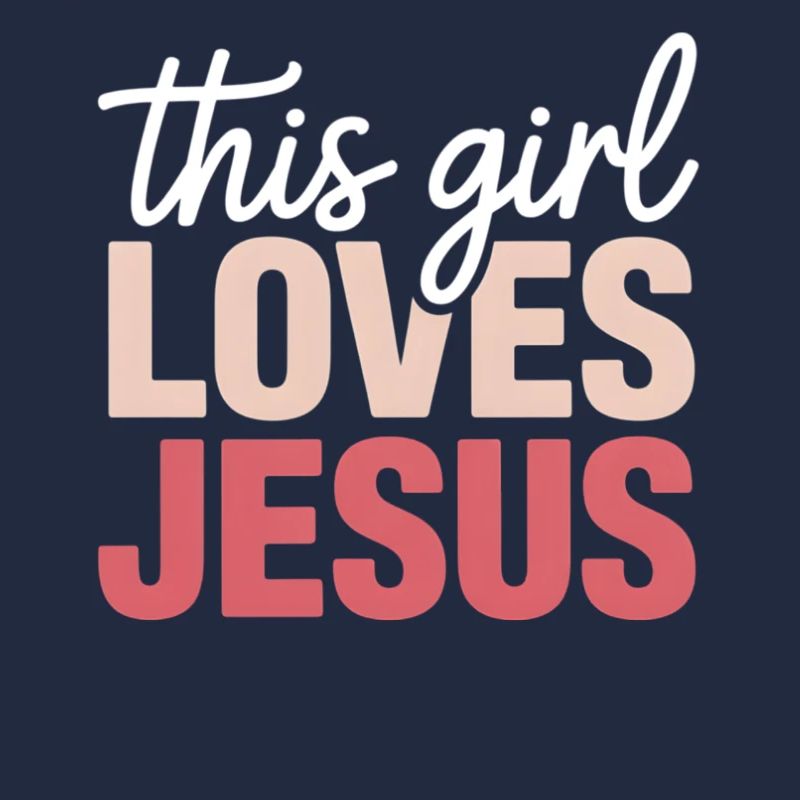 Mädchen liebt Jesus Gradientenschrift