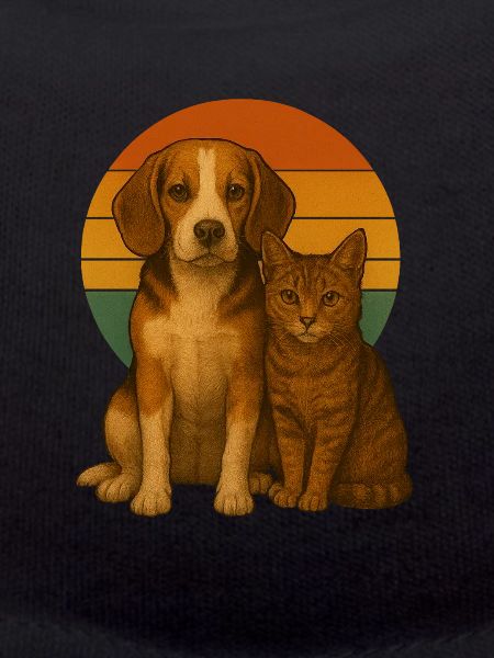 Beagle und Katze