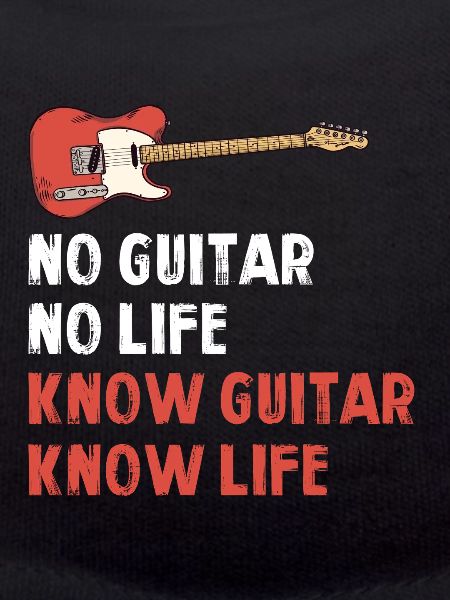 Guitar Is Life Saying Graphic