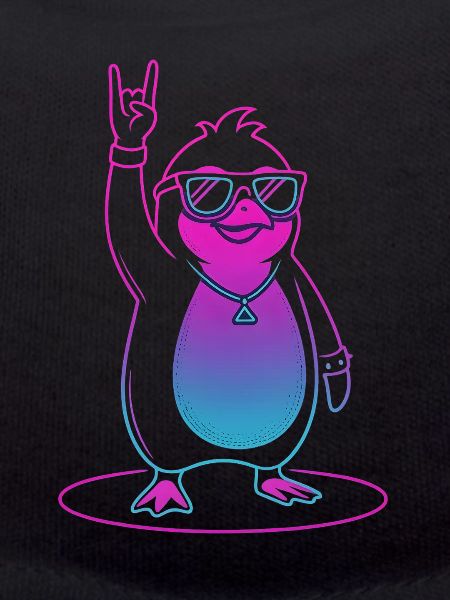 Cool Rock Penguin with Sunglasses