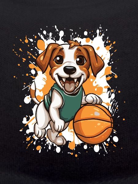 Basketballhund im Sprung