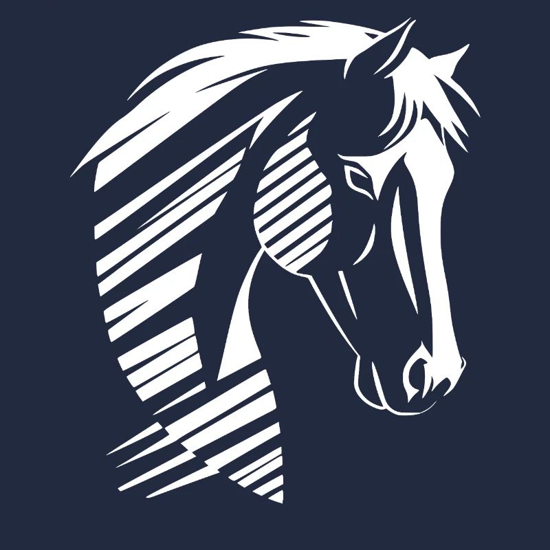 Pferdekopf Silhouette – Starkes Design