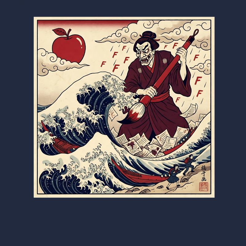 F Notes du professeur samouraï Vague de tsunami