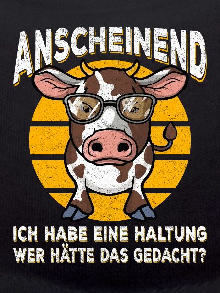 Cow with Style Attitude Saying