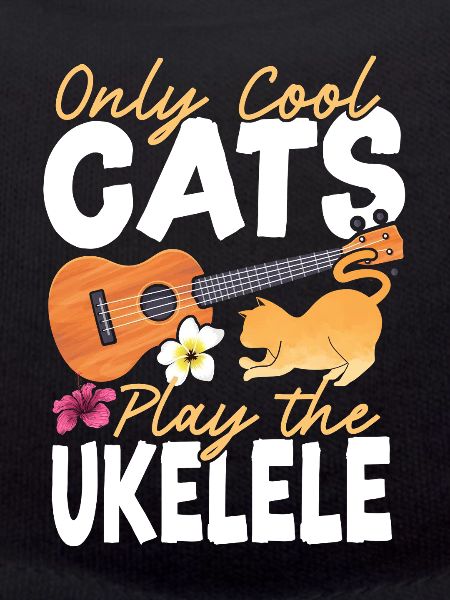 Hawaiian Ukulele Uke Cat Only Cool