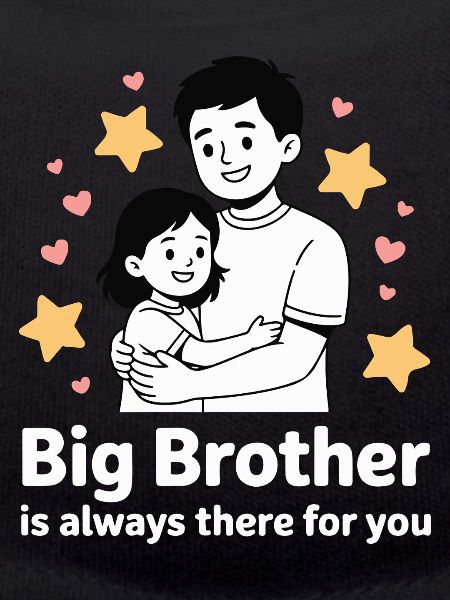 Big Brother Hug Illustration
