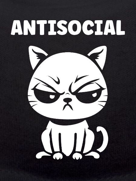 Antisozialer Schwarz-Weiß-Chat