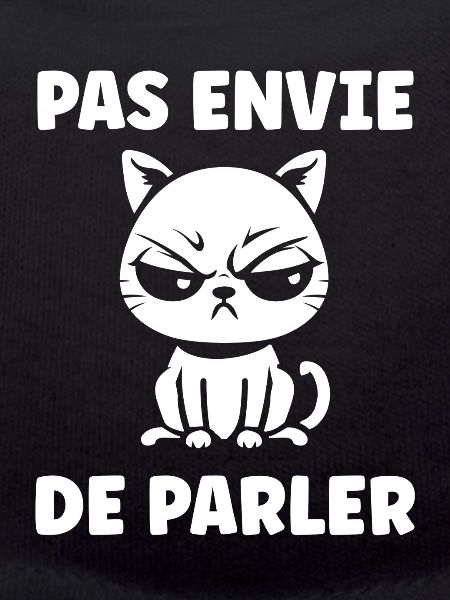 Chat grognon pas envie de parler