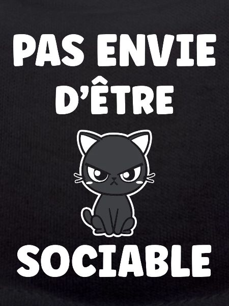 Pas envie d'être sociable - Chat grognon
