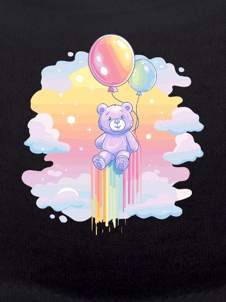 Pastel Bear Balloon Flight