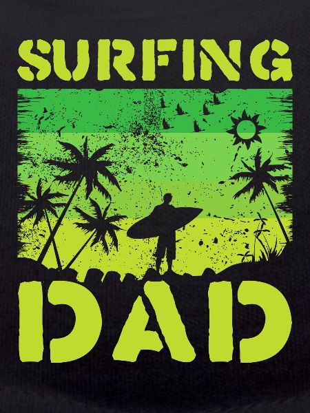 Surfing Dad Retro Green